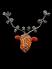 Bead & Wire Orange Reindeer Head Ornament - South Africa 1